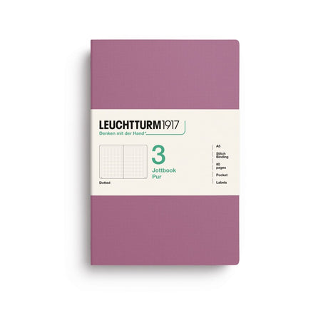 Jottbook Skrivhäften - Dotted 3-pack A5 - Dusty Rose - 1 - Leuchtturm1917 - Tidformera