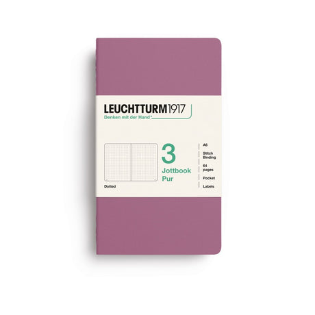 Jottbook Skrivhäften - Dotted 3-pack A6 - Dusty Rose - 1 - Leuchtturm1917 - Tidformera