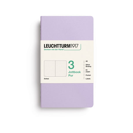 Jottbook Skrivhäften - Dotted 3-pack A6 - Lilac - 1 - Leuchtturm1917 - Tidformera