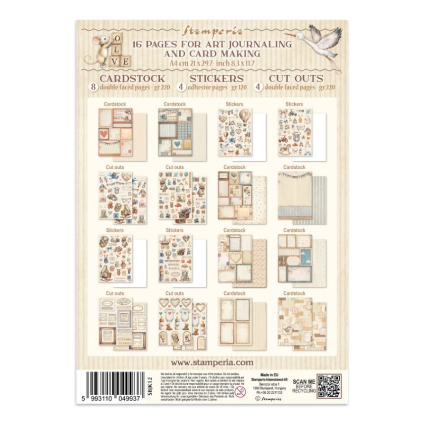 Junk Journal - Baby - 21 - Stamperia - Tidformera