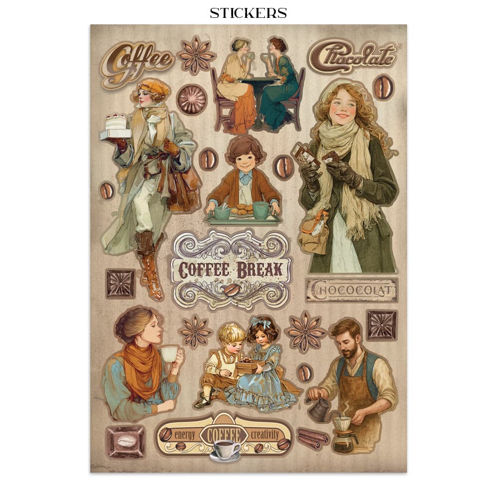 Junk Journal - Coffee and Chocolate - 2 - Stamperia - Tidformera