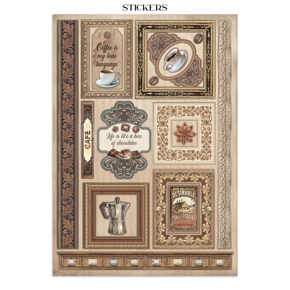 Junk Journal - Coffee and Chocolate - 12 - Stamperia - Tidformera