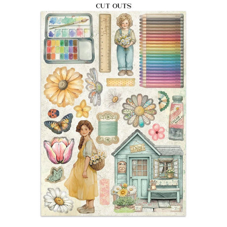Junk Journal - Daisy Art - 7 - Stamperia - Tidformera