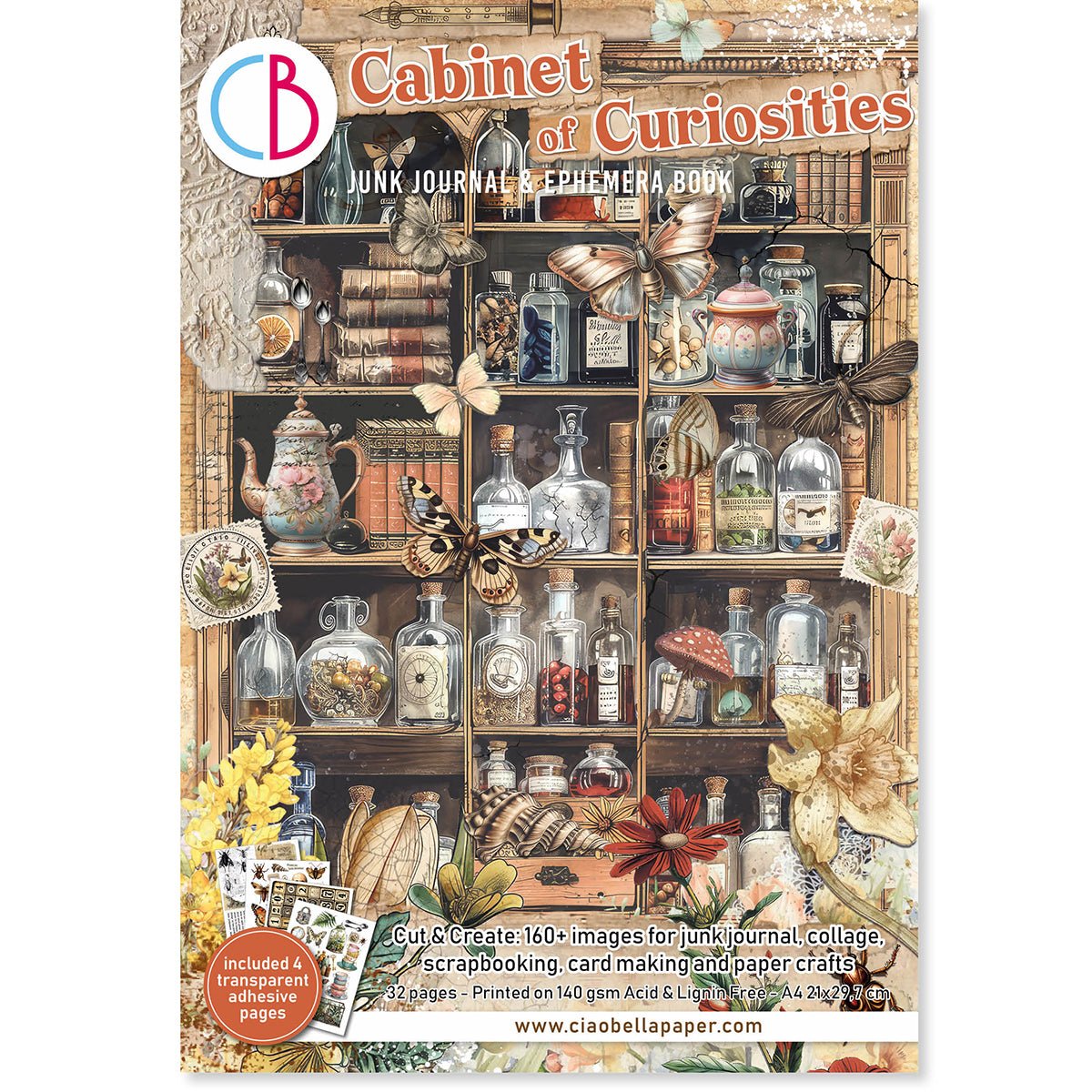 Junk Journal & Ephemera book - Cabinet of Curiosities - 1 - Ciao Bella - Tidformera