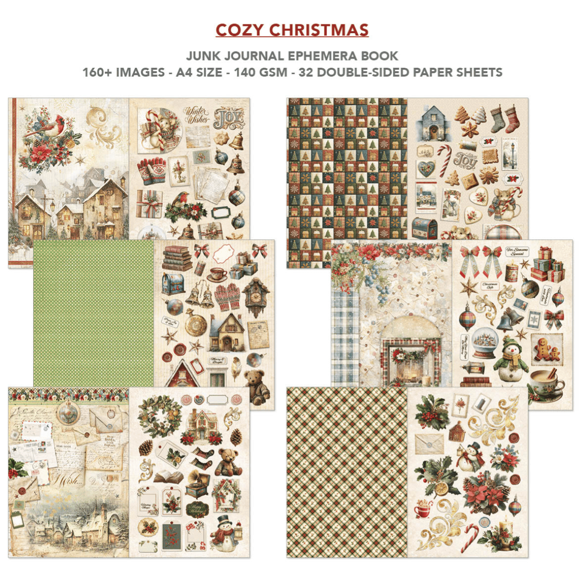Junk Journal & Ephemera book - Cozy Christmas - 2 - Ciao Bella - Tidformera