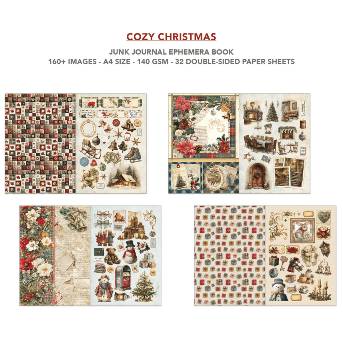 Junk Journal & Ephemera book - Cozy Christmas - 4 - Ciao Bella - Tidformera