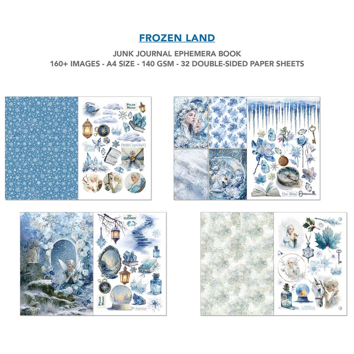 Junk Journal & Ephemera book - Frozen land - 4 - Ciao Bella - Tidformera