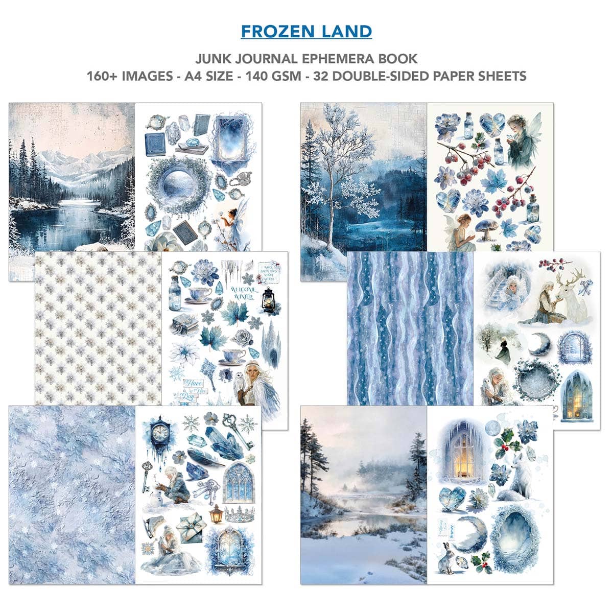 Junk Journal & Ephemera book - Frozen land - 2 - Ciao Bella - Tidformera