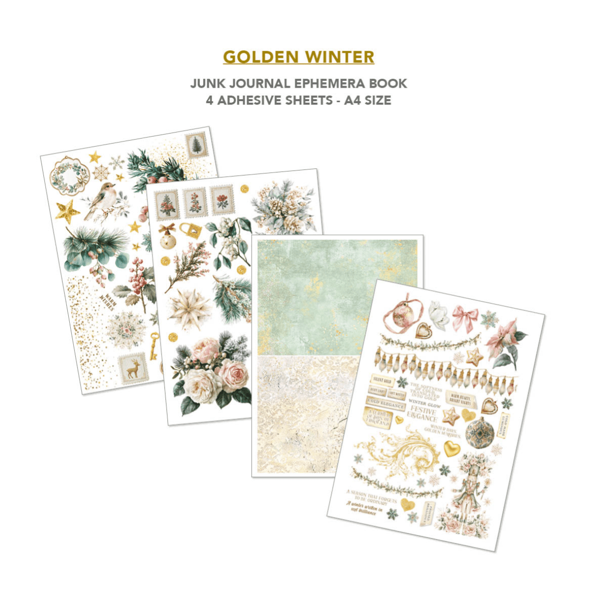 Junk Journal & Ephemera book - Golden Winter - 5 - Ciao Bella - Tidformera