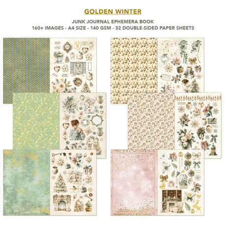 Junk Journal & Ephemera book - Golden Winter - 2 - Ciao Bella - Tidformera