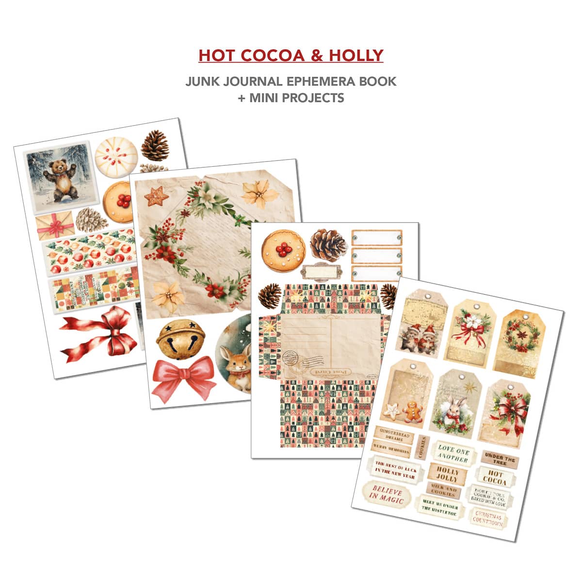 Junk Journal & Ephemera book - Hot Cocoa & Holly - 6 - Ciao Bella - Tidformera