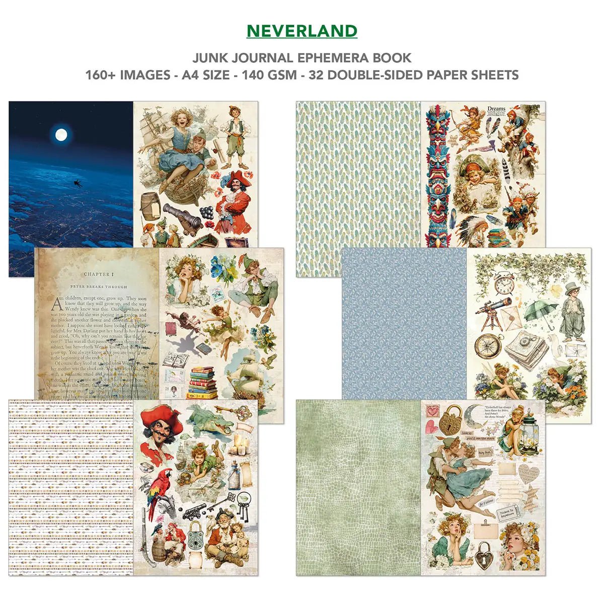 Junk Journal & Ephemera book - Neverland - 2 - Ciao Bella - Tidformera