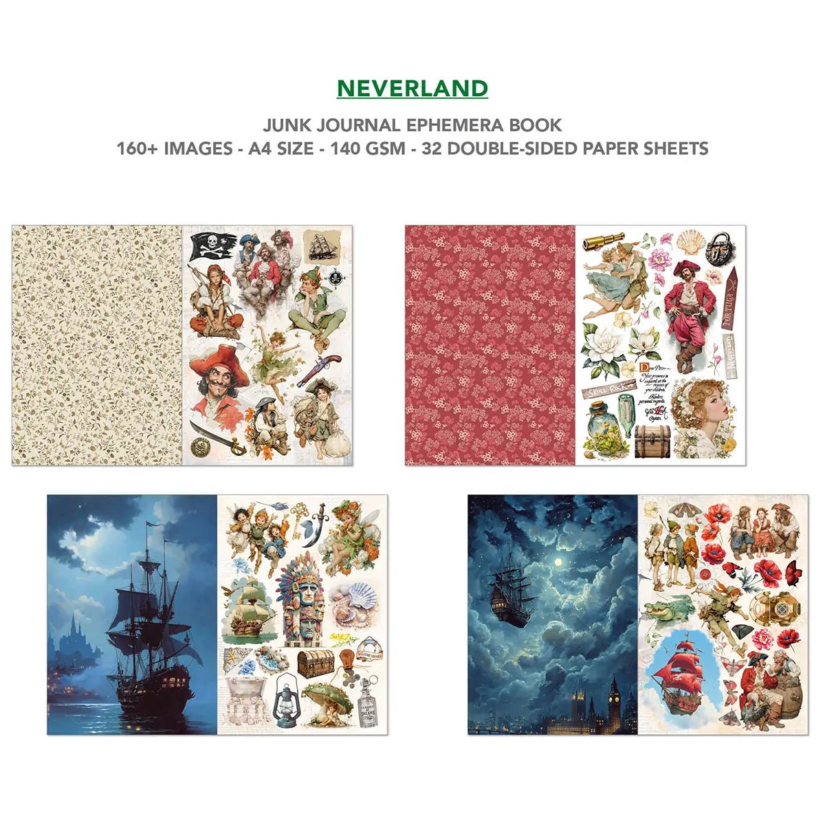 Junk Journal & Ephemera book - Neverland - 4 - Ciao Bella - Tidformera