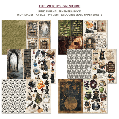 Junk Journal & Ephemera book - The Witch's grimoire - 3 - Ciao Bella - Tidformera