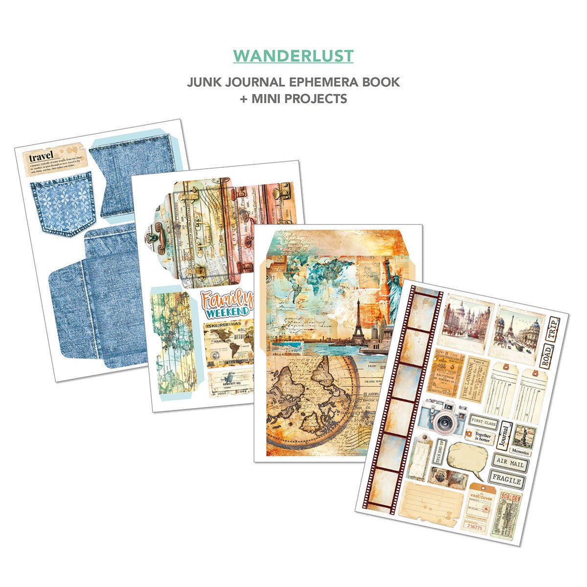 Junk Journal & Ephemera book - Wanderlust - 6 - Ciao Bella - Tidformera