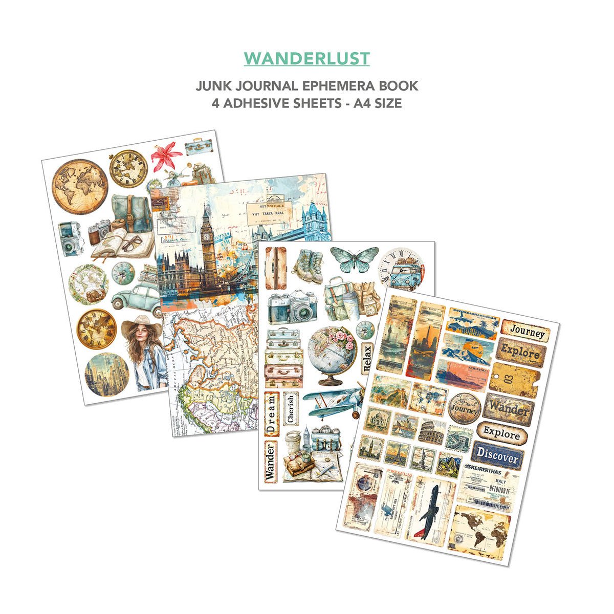 Junk Journal & Ephemera book - Wanderlust - 5 - Ciao Bella - Tidformera