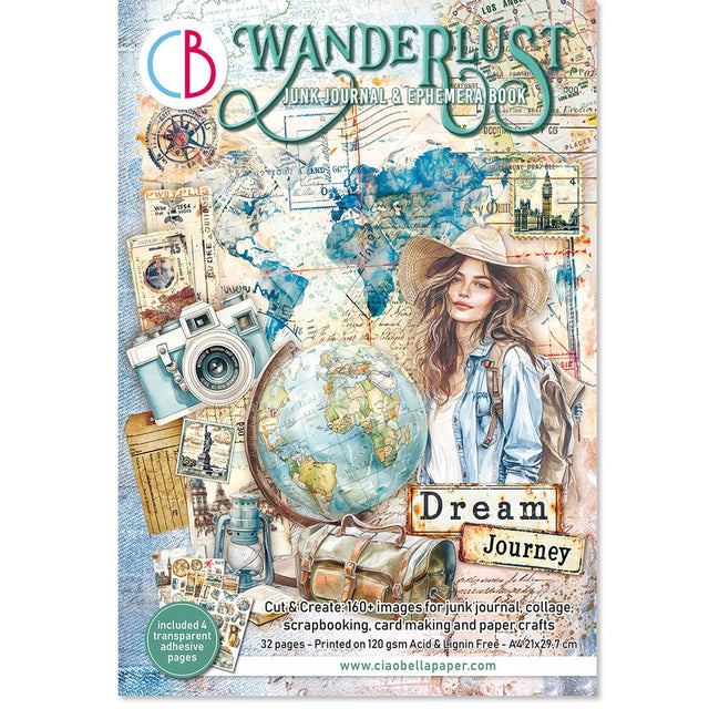 Junk Journal & Ephemera book - Wanderlust - 1 - Ciao Bella - Tidformera