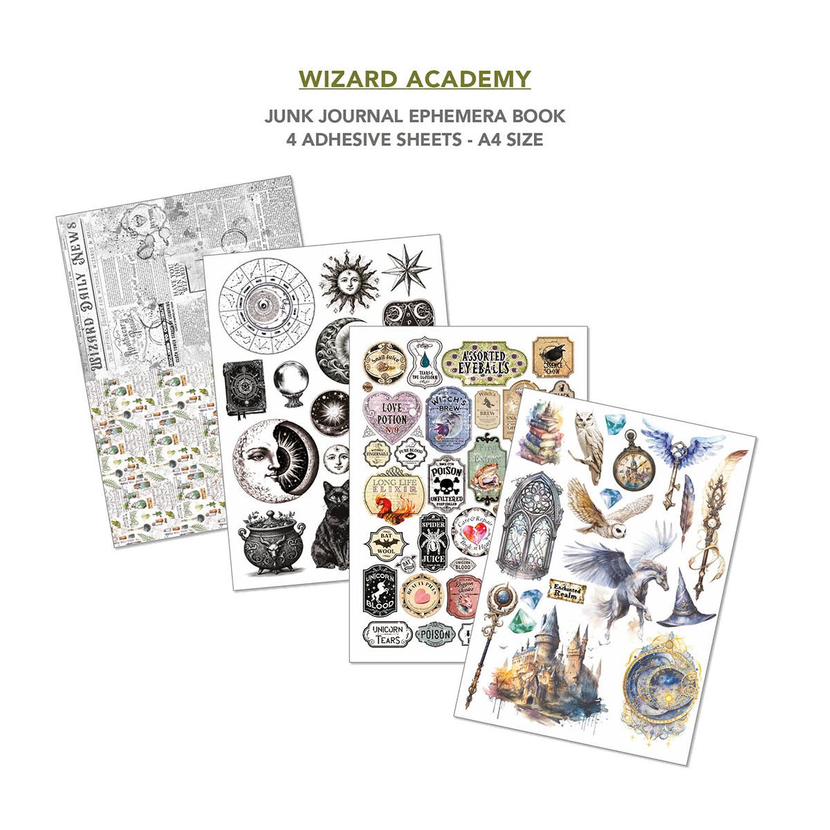 Junk Journal & Ephemera book - Wizard Academy - 5 - Ciao Bella - Tidformera