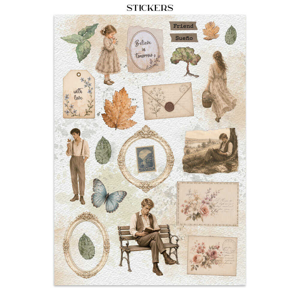 Junk Journal - Flowers and Poems - 10 - Stamperia - Tidformera