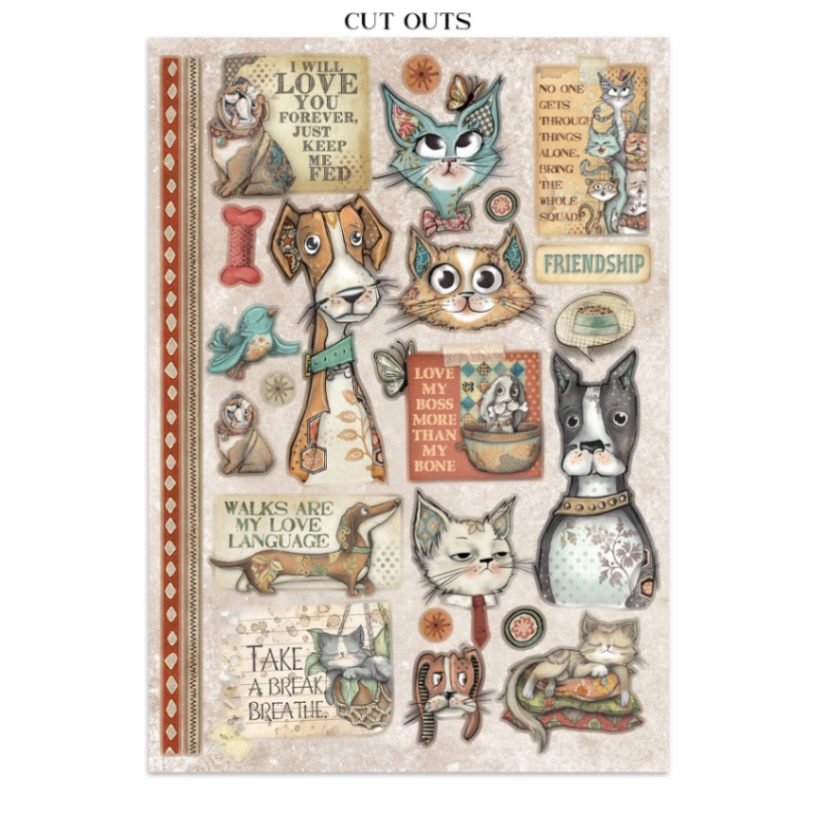 Junk Journal - Furry Friends - 2 - Stamperia - Tidformera
