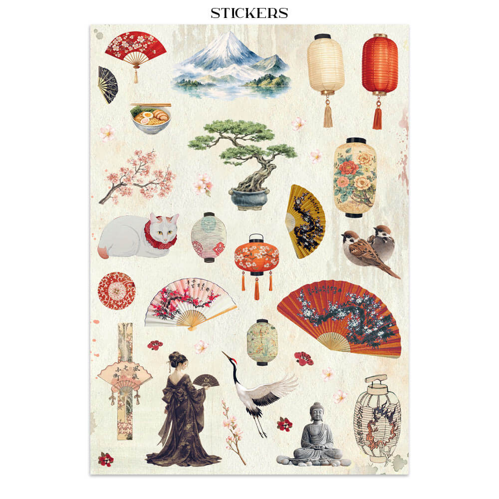 Junk Journal - Oriental Garden - 10 - Stamperia - Tidformera