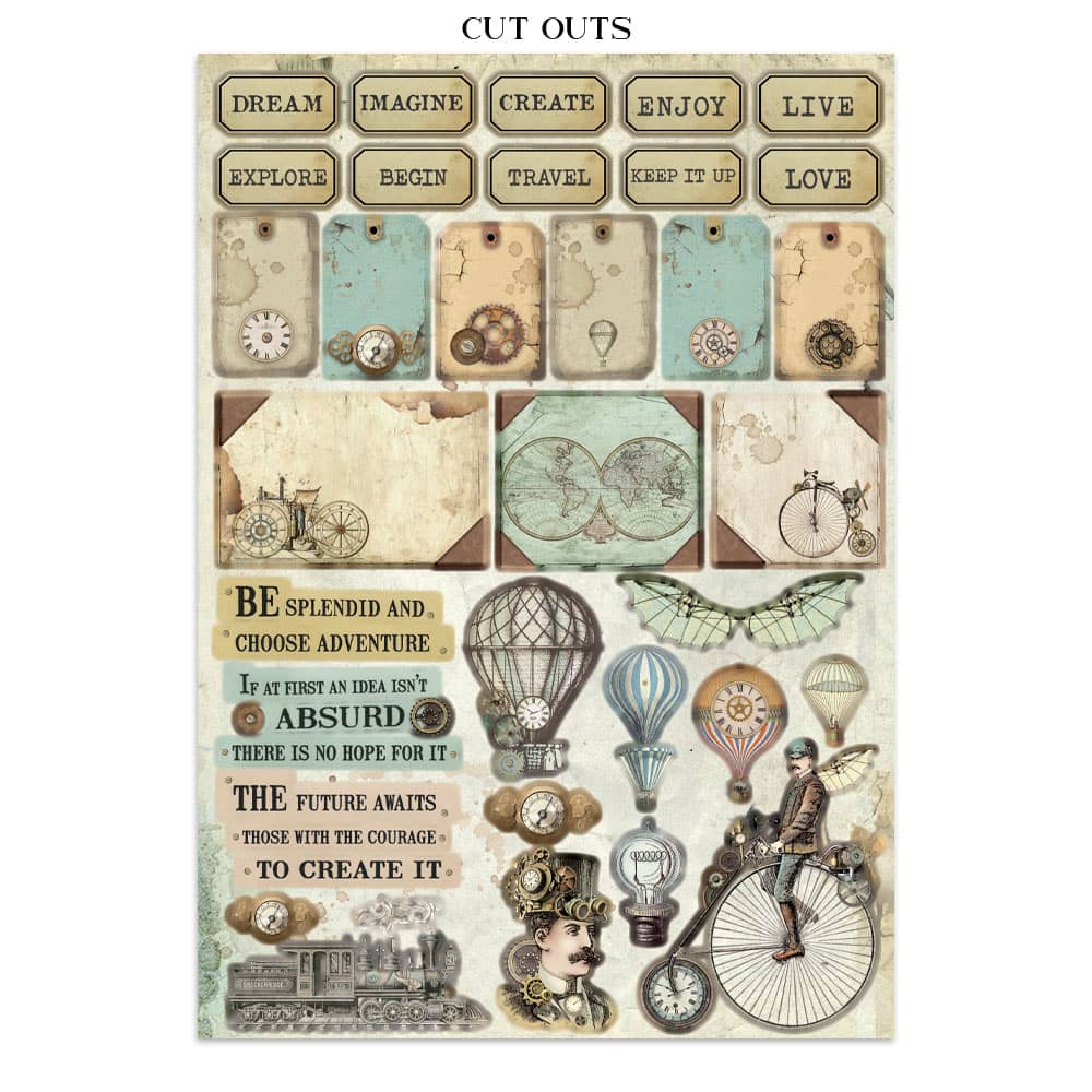 Junk Journal - Voyages Fantastiques - 14 - Stamperia - Tidformera