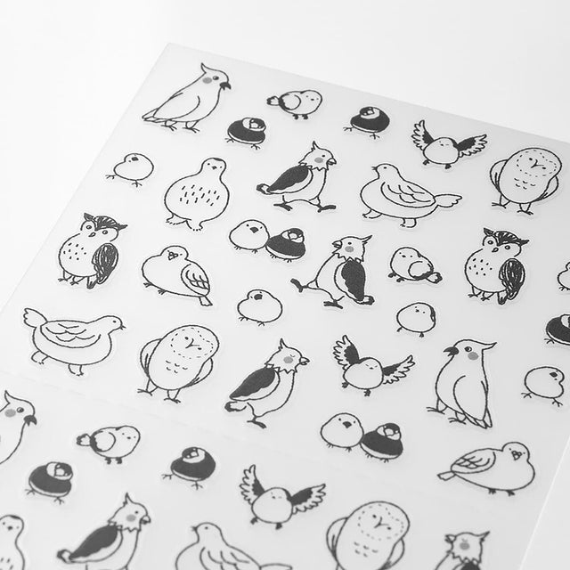 Kalenderstickers Djurtema - Birds - Midori - Tidformera