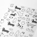 Kalenderstickers Djurtema - Dogs - Midori - Tidformera