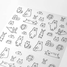 Kalenderstickers Djurtema - Forest animals - 1 - Midori - Tidformera