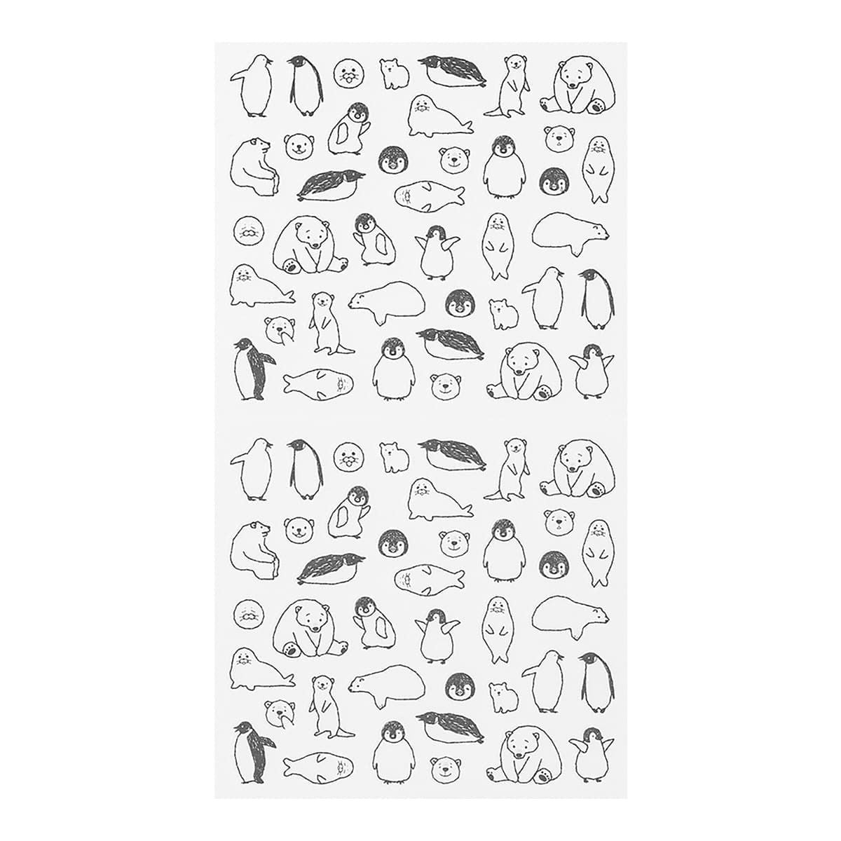 Kalenderstickers Djurtema - Sea creatures - Midori - Tidformera