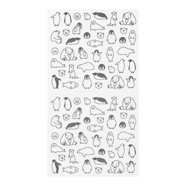 Kalenderstickers Djurtema - Sea creatures - Midori - Tidformera