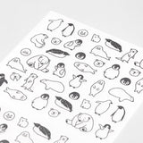 Kalenderstickers Djurtema - Sea creatures - Midori - Tidformera