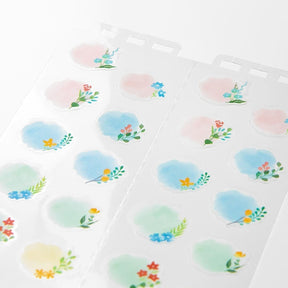Kalenderstickers Moln - Flower L - 1 - Midori - Tidformera