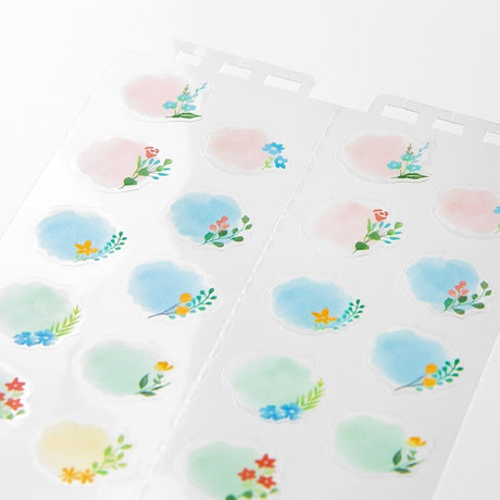 Kalenderstickers Moln - Flower L - Midori - Tidformera