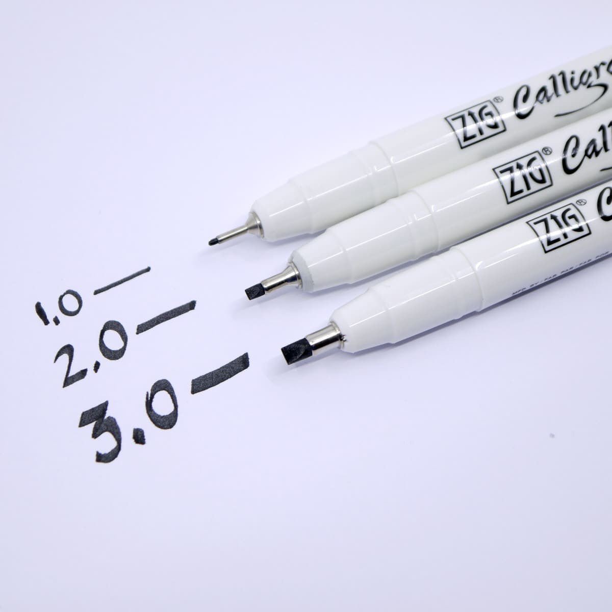 Kalligrafipennor 3-pack Svart - ZIG Kuretake - Tidformera