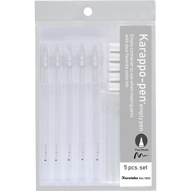 Karappo-pen 5-pack Brush - ZIG Kuretake - Tidformera