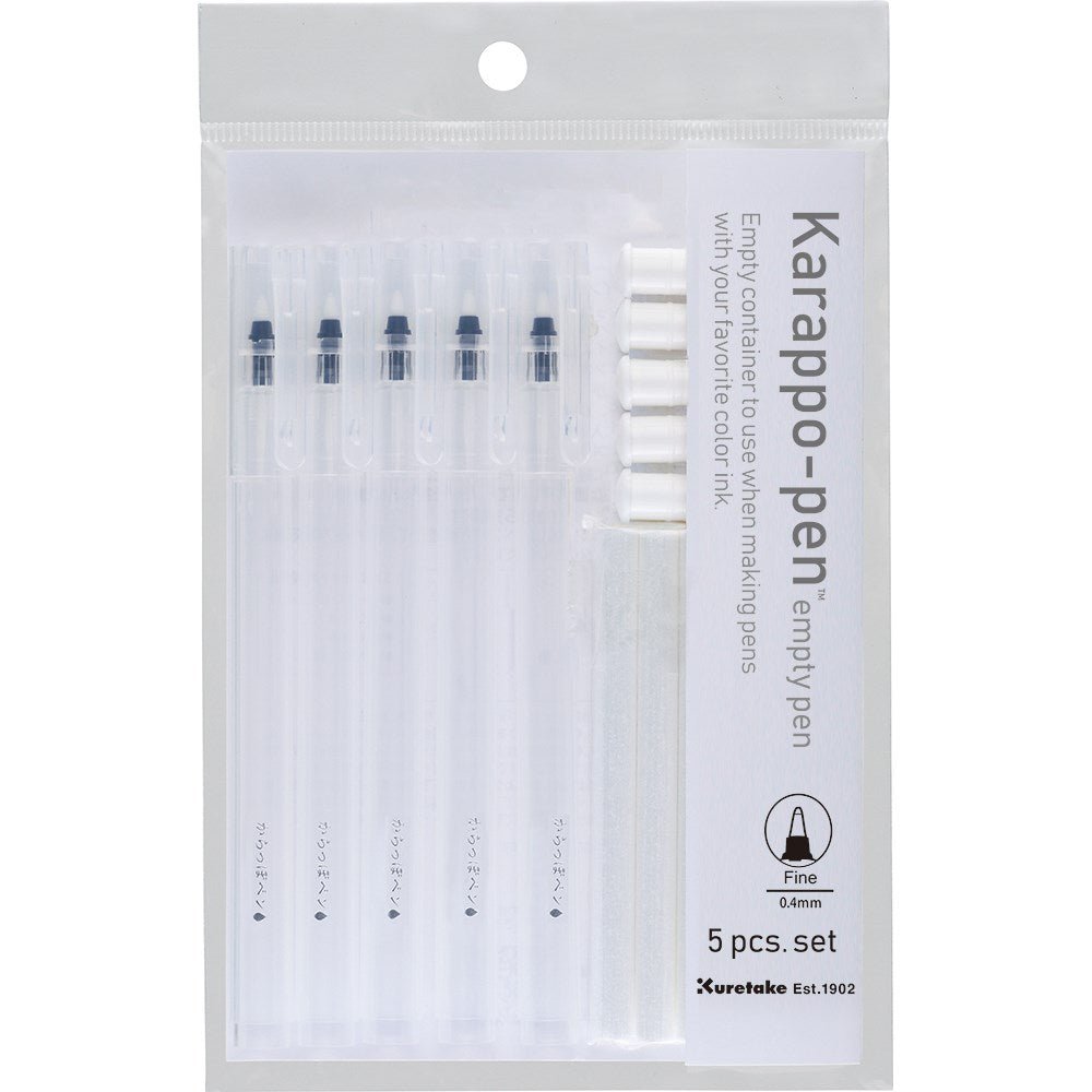 Karappo-pen 5-pack Fineliner - ZIG Kuretake - Tidformera