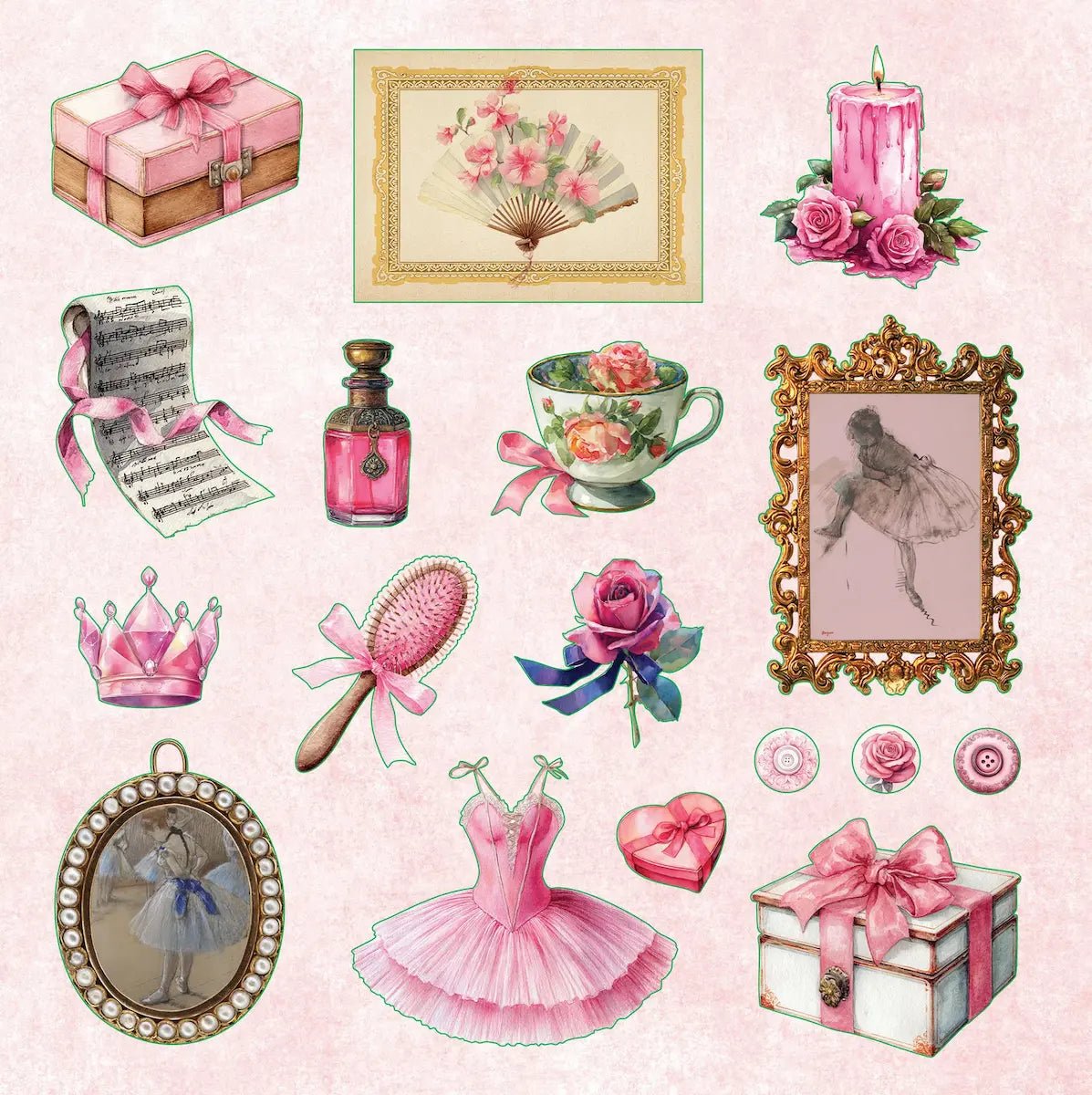 La Petite Coquette Sticker Book - 6 - Peter Pauper Press - Tidformera