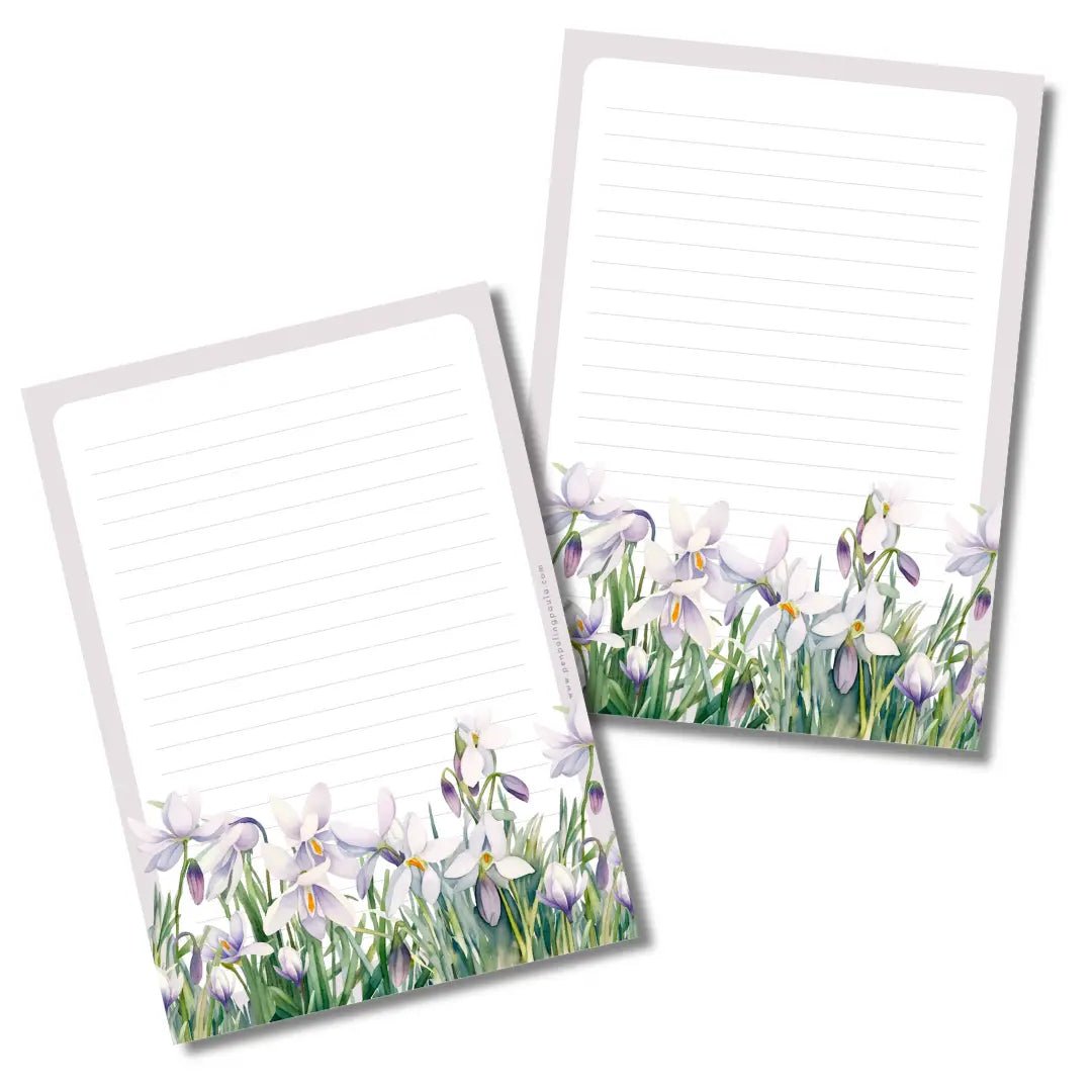 Letter pad A5 - Snowdrops - 1 - Penpaling Paula - Tidformera