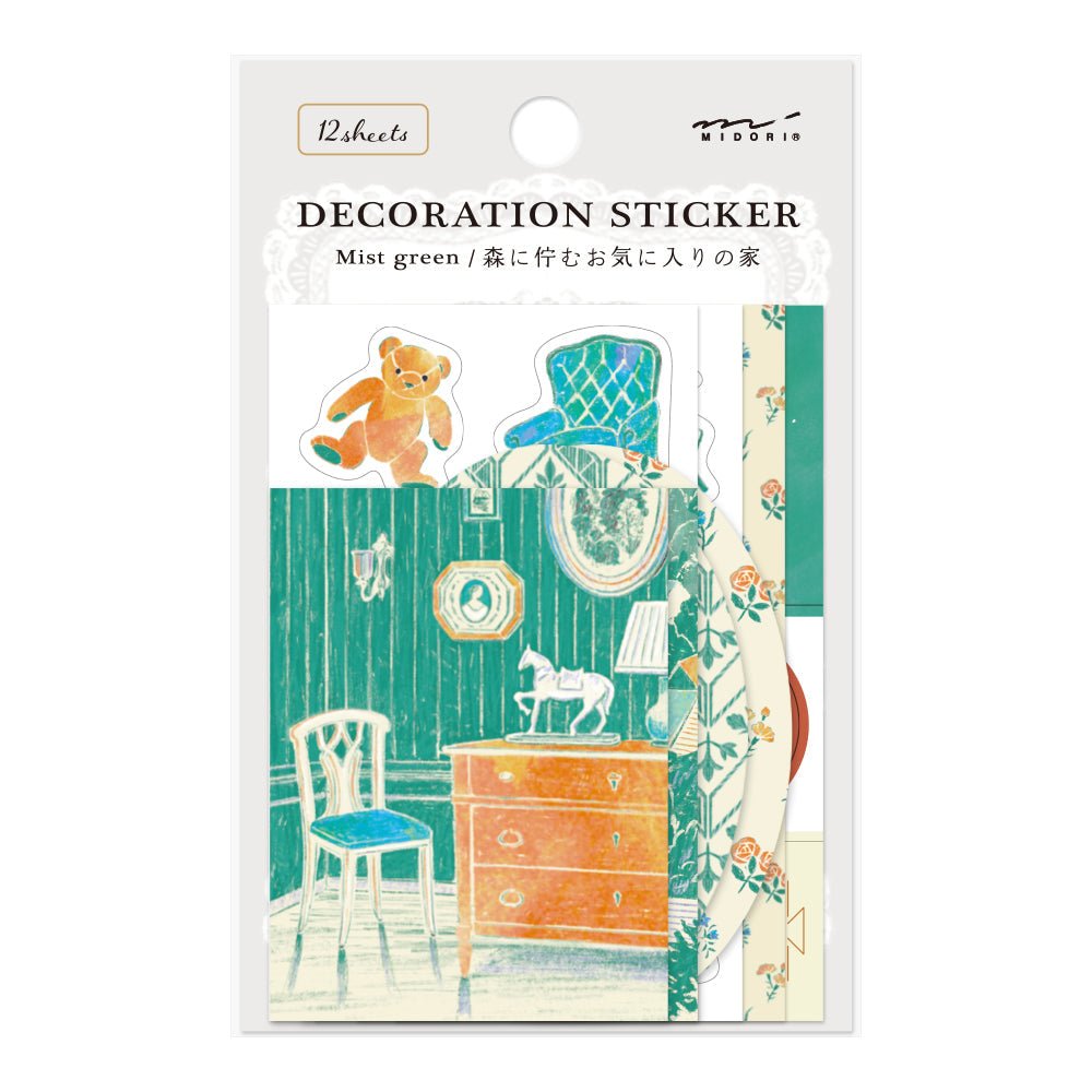 Limited edition Midori - Decoration sticker - Mist green - 1 - Midori - Tidformera