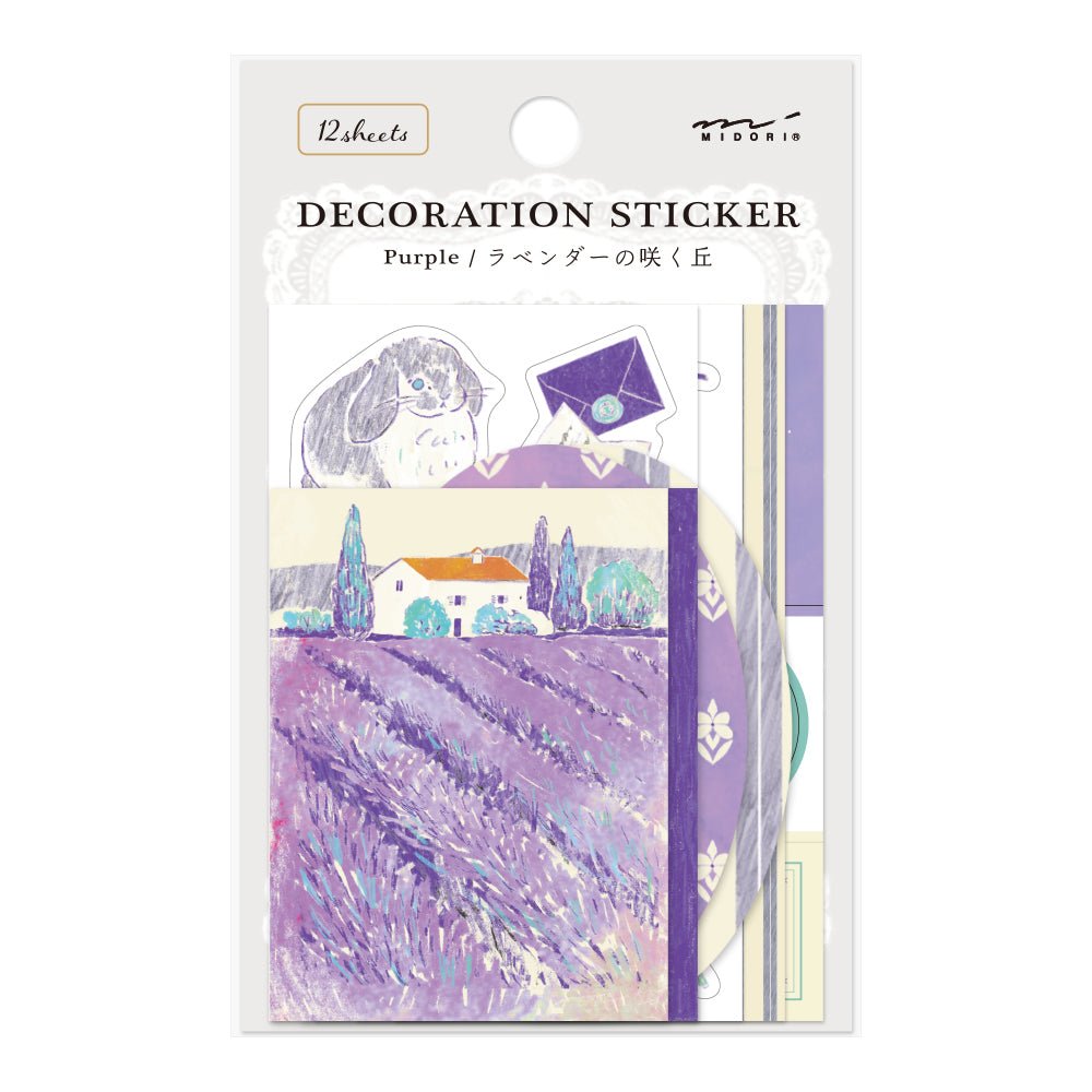 Limited edition Midori - Decoration sticker - Purple från Midori. Förpackning med lila klistermärken - Tidformera