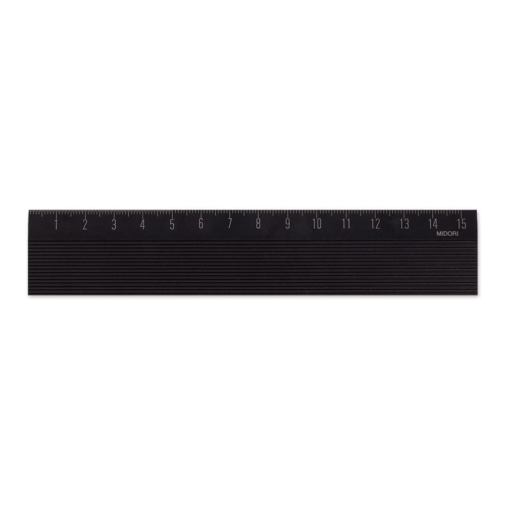 Linjal Aluminum Ruler Non-Slip 15 cm - Midori - Tidformera