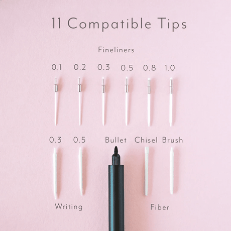 Lumos Pro Refillable Multi - Tip Pen - Duo Tip - Ivy - 6 - Tom's Studio - Tidformera