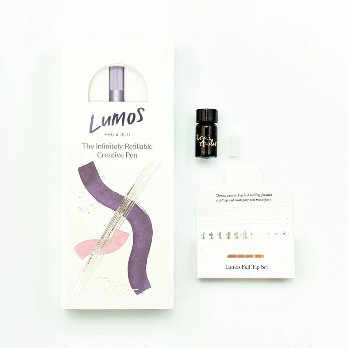 Lumos Pro Refillable Multi - Tip Pen - Duo Tip - Lilac - 2 - Tom's Studio - Tidformera
