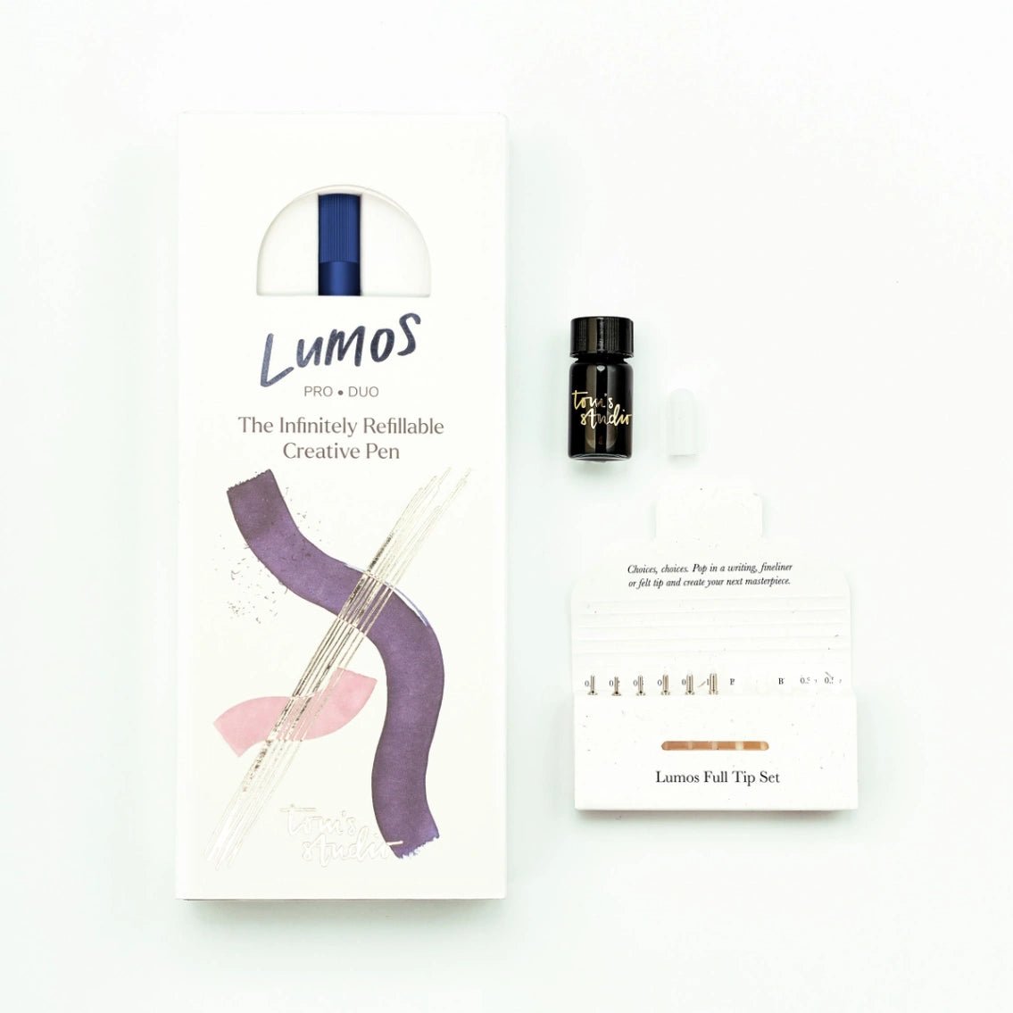 Lumos Pro Refillable Multi - Tip Pen - Duo Tip - Midnight - 3 - Tom's Studio - Tidformera
