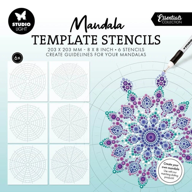 Mandala Template Stencils - 6 - pack - 1 - Creotime - Tidformera