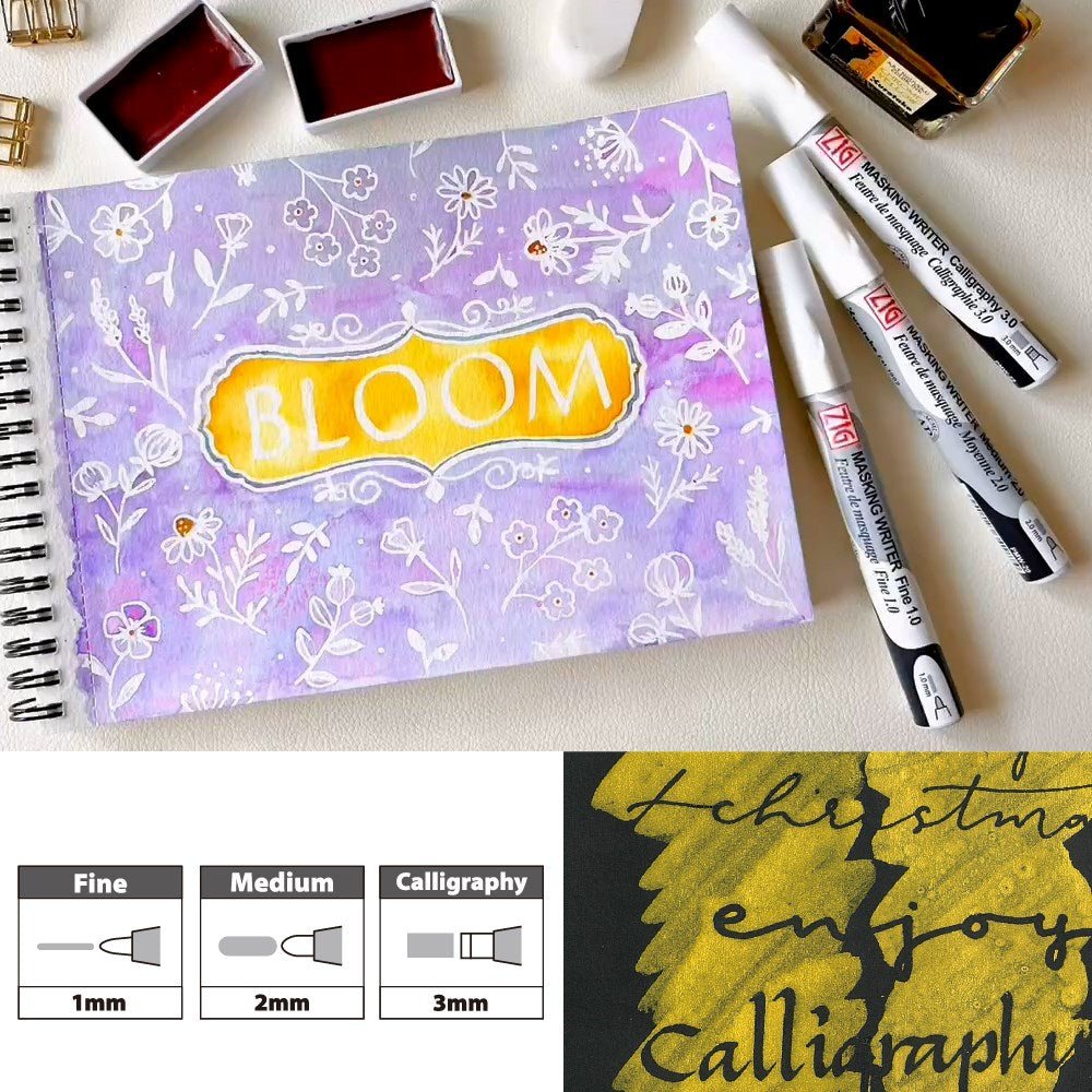 Masking writer Calligraphy 3,0 - 3 - ZIG Kuretake - Tidformera