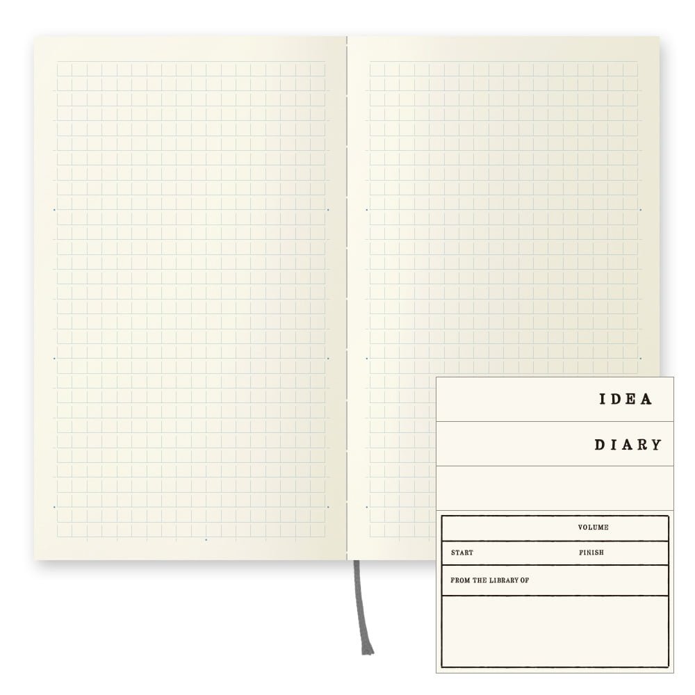 MD Notebook B6 Slim - Grid - 2 - Midori - Tidformera