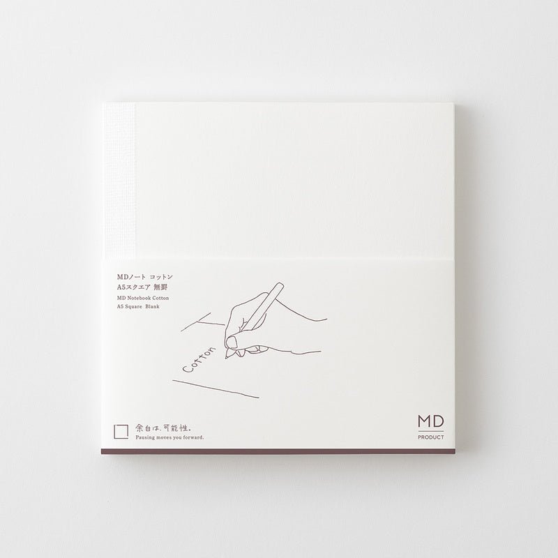 MD Notebook Cotton Square - Blank - 11 - Midori - Tidformera