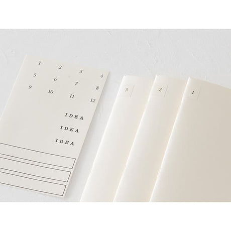 MD Notebook Light - Skrivhäfte - 3 - pack A4 - Rutad - 6 - Midori - Tidformera